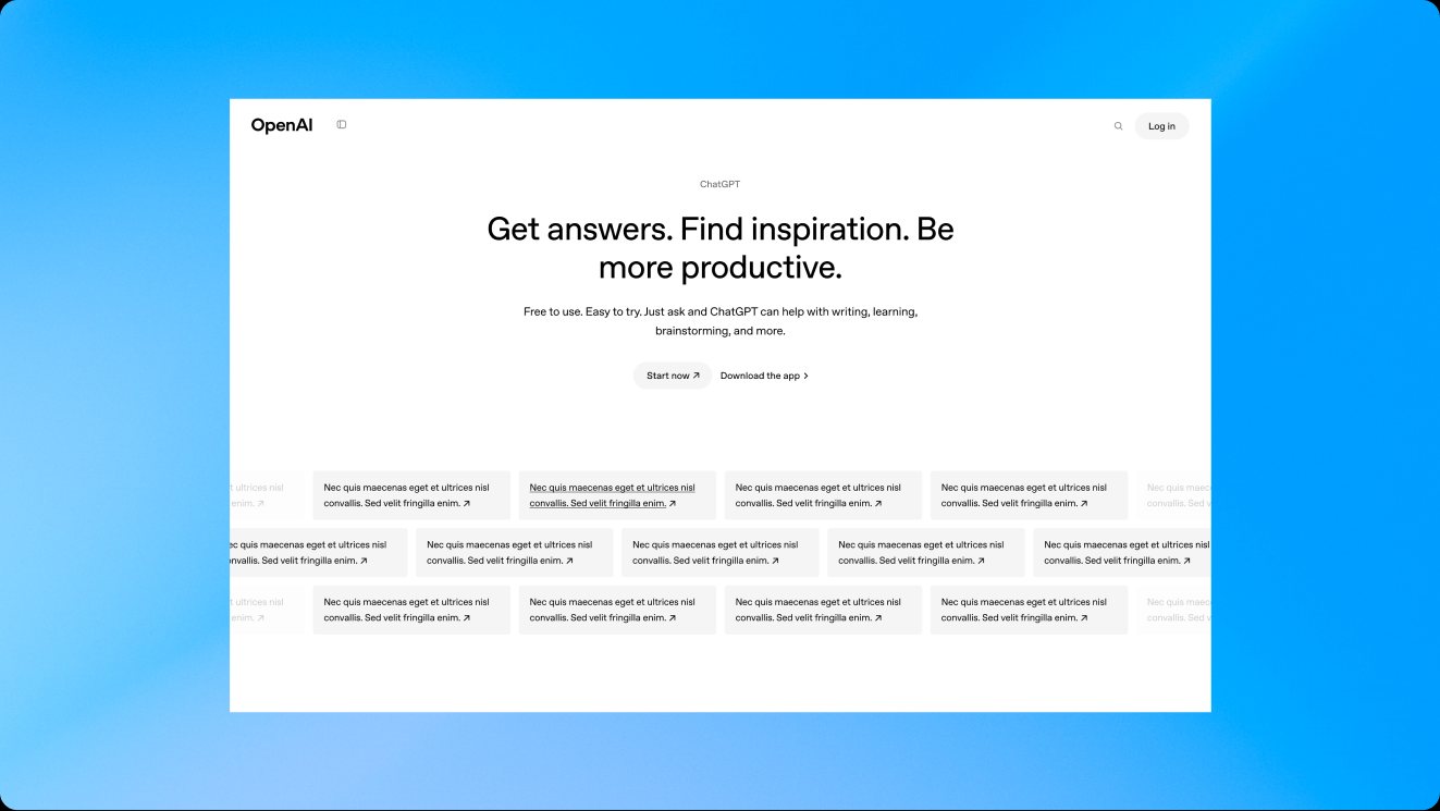 OpenAI.com homepage — “Get answers. Find inspiration. Be more productive.”